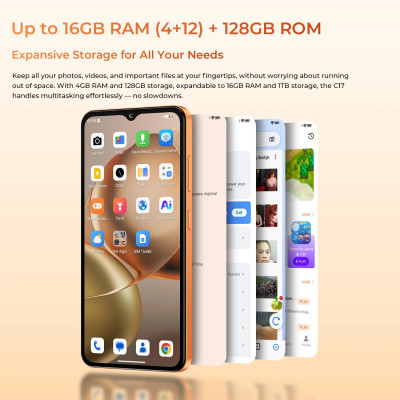 Смартфон Oukitel C17 6.52" HD /4GB/64GB/ T310 /5000mAh/ 13+5Мп / Orange