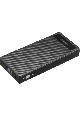 УМБ Sandberg 30000mAh 200W PD+Laptop DC, UPS mode, DC 3V-25V/4.8A USB QC3.0,Type-C in/out, диспле