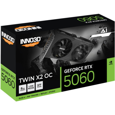 GeForce RTX5060 Inno3D TWIN X2 OC V2, 8GB GDDR7, 128bit, PCI Express 5.0 GeForce RTX5060 Inno3D TWIN X2 OC V2, 8GB GDDR7, 128bit, PCI Express 5.0