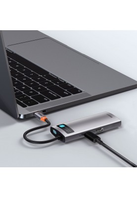Док-станція USB3.1 Type-C --> USB Type C PD 100W/HDMI 4K 60 Hz/3*USB 3.2 Gen1/5in1 Baseus