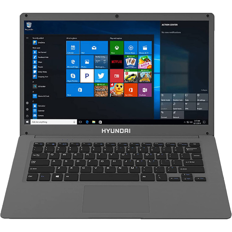 Ноутбук Hyundai HyBook 14.1"HD TN/Celeron N3350/4/64/Intel HD/W10S/Space Grey (HTLB14INC4Z1ESG)