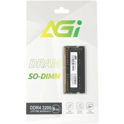 SoDIMM 16Gb DDR4 3200 MHz AGI SD138, Retail SoDIMM 16Gb DDR4 3200 MHz AGI SD138, Retail