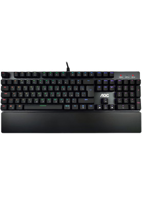 Клавіатура ігрова механічна AOC GK500 Gaming RGB USB (Outemu Red Switch)