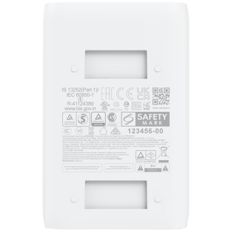 Адаптер PoE Ubiquiti Gigabit PoE 48V/0,65A/30W (U-PoE+)