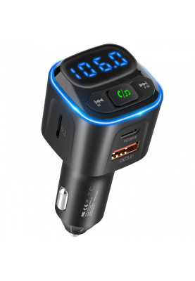 автомобільний FM-трансміттер Aspiring Wave 10 PD 54W LED/Bluetooth//QC3.0, USB-C 36W
