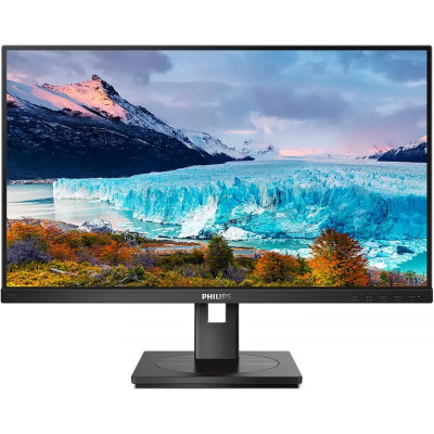 TFT 27" Philips 272S1M, IPS,75Hz, sRGB 102%, VGA, DVI-D, HDMI, DP, USB-hub, HAS, Pivot, колонки, ч