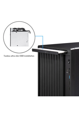 Корпус Chieftec UNI BS-20B-OP, без БЖ, mATX, Black