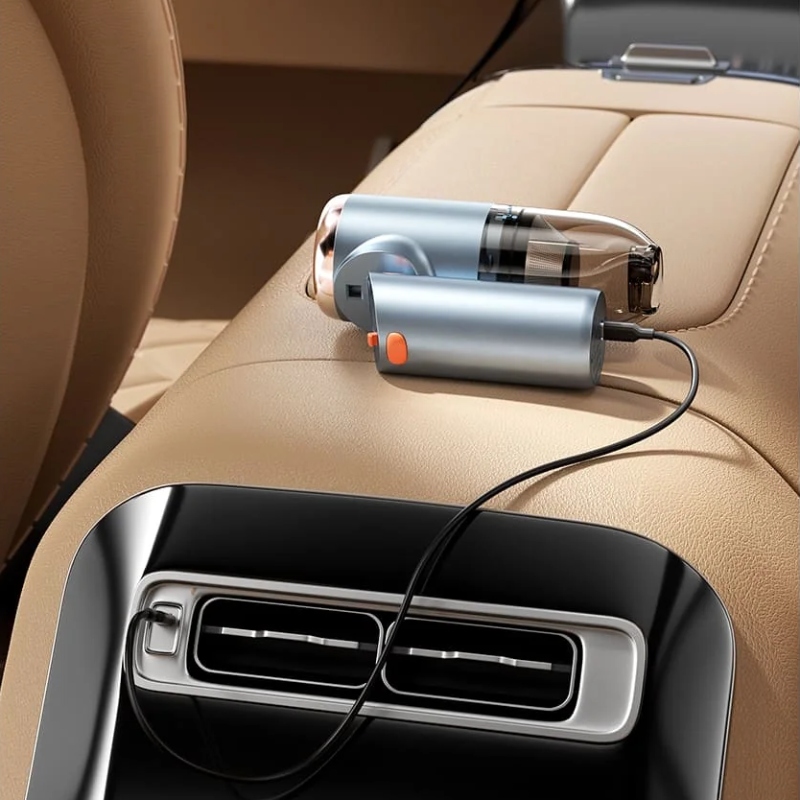 Автомобільний пилосос Vention 5000Pа 70W Li-Ion USB-C 4000мА/г синій