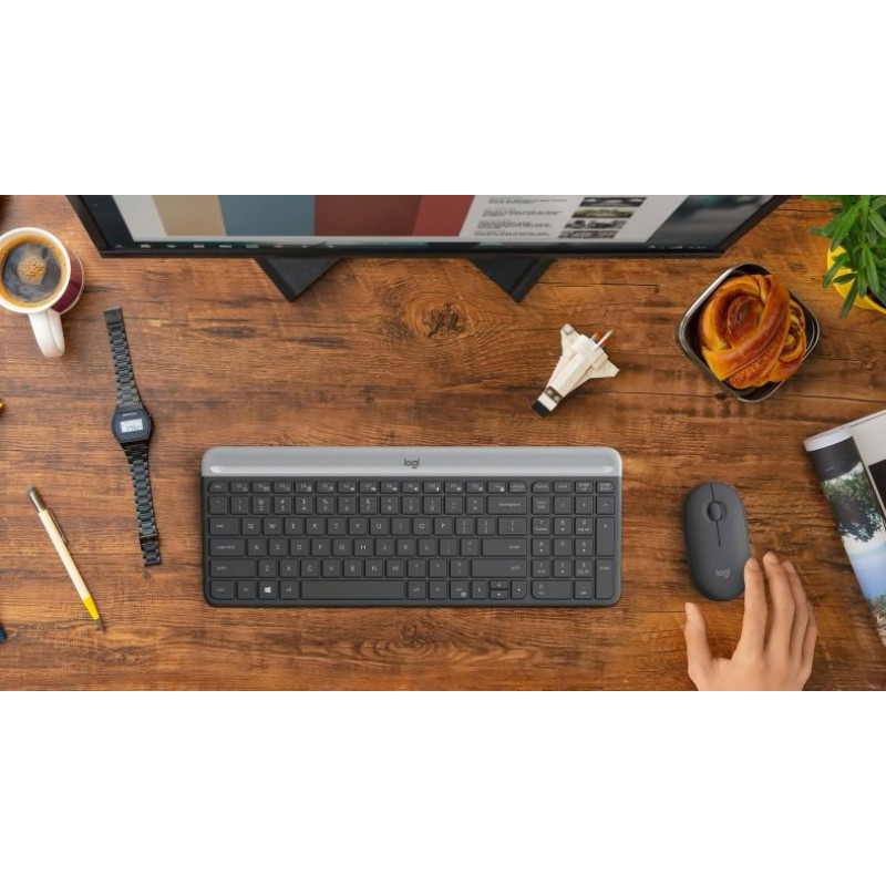 Комплект LOGITECH MK470 Slim Wireless Combo - GRAPHITE