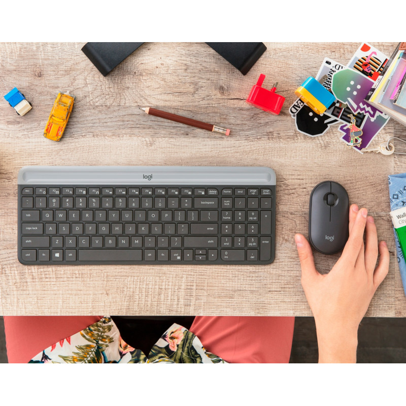 Комплект LOGITECH MK470 Slim Wireless Combo - GRAPHITE