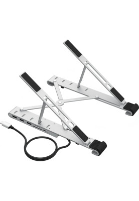 Док-станція USB3.2-->HDMI/USB3.0x1/USB2.0x1/RJ45/SD/TF/USB-Cx2/PD 100W 7-in-1 Folding Stand Choetech