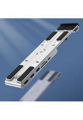 Док-станція USB3.2-->HDMI/USB3.0x1/USB2.0x1/RJ45/SD/TF/USB-Cx2/PD 100W 7-in-1 Folding Stand Choetech