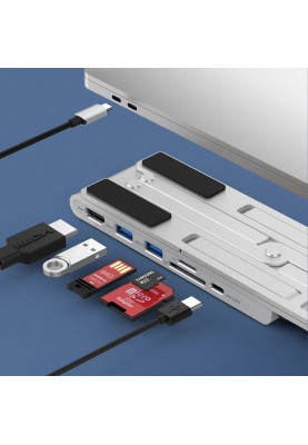Док-станція USB3.2-->HDMI/USB3.0x1/USB2.0x1/RJ45/SD/TF/USB-Cx2/PD 100W 7-in-1 Folding Stand Choetech