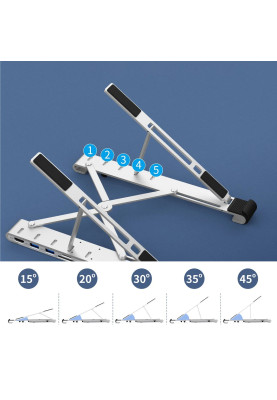 Док-станція USB3.2-->HDMI/USB3.0x1/USB2.0x1/RJ45/SD/TF/USB-Cx2/PD 100W 7-in-1 Folding Stand Choetech