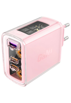 Зарядний пристрій 3xUSB 65W (2xUSB-C+USB-A) Gan A45 Fast Charger Cherry blossom Acefast