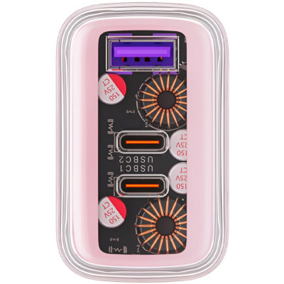 Зарядний пристрій 3xUSB 65W (2xUSB-C+USB-A) Gan A45 Fast Charger Cherry blossom Acefast Зарядний пристрій 3xUSB 65W (2xUSB-C+USB-A) Gan A45 Fast Charger Cherry blossom Acefast