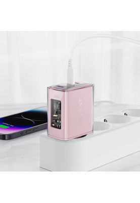 Зарядний пристрій 3xUSB 65W (2xUSB-C+USB-A) Gan A45 Fast Charger Cherry blossom Acefast