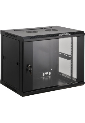 Шафа настінна 19", 9Ux600x450, (Ш*Г), зібрана, чорна