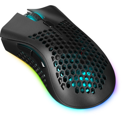 Мишка Defender Warlock GM-709L RGB ігрова, бездротова 2400dpi., 7кн., чорна Мишка Defender Warlock GM-709L RGB ігрова, бездротова 2400dpi., 7кн., чорна