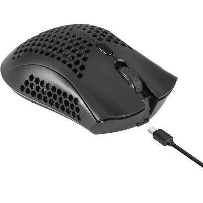 Мишка Defender Warlock GM-709L RGB ігрова, бездротова 2400dpi., 7кн., чорна Мишка Defender Warlock GM-709L RGB ігрова, бездротова 2400dpi., 7кн., чорна