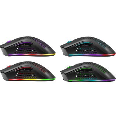 Мишка Defender Warlock GM-709L RGB ігрова, бездротова 2400dpi., 7кн., чорна Мишка Defender Warlock GM-709L RGB ігрова, бездротова 2400dpi., 7кн., чорна