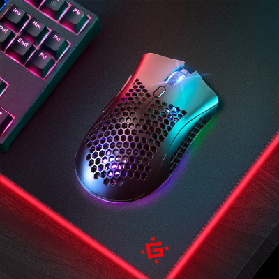 Мишка Defender Warlock GM-709L RGB ігрова, бездротова 2400dpi., 7кн., чорна Мишка Defender Warlock GM-709L RGB ігрова, бездротова 2400dpi., 7кн., чорна