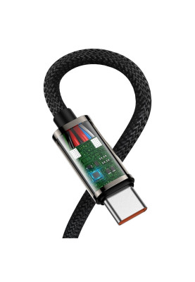 Кабель USB3.1 Type-C M-M, 2 м, 100W (20V/5A), 90° Чорний, Legend Series Elbow CATCS Baseus