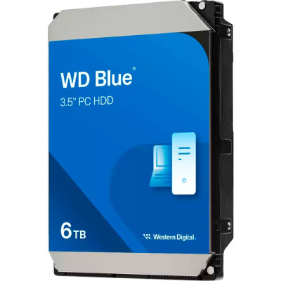 HDD 6000Gb, 5400rpm, WD Blue, 256M, SATA III (WD60EZAX)