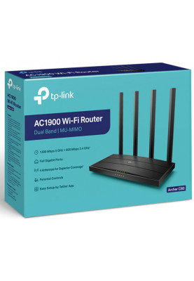 Маршрутизатор TP-Link Archer C80, AC1900, 4xGE LAN, 1xGE WAN, MU-MIMO, Beamforming