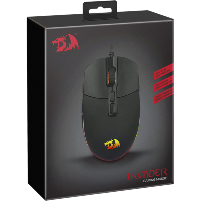 Мишка Redragon Invader, ігрова, 10000dpi., 8кн., чорна