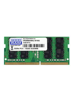 Пам'ять SoDIMM 16384M DDR4 2666 MHz GoodRAM, Retail