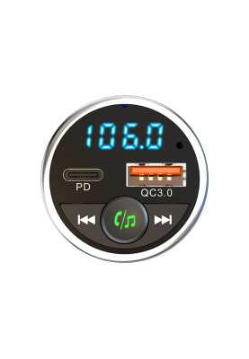 автомобільний FM-трансміттер Aspiring Wave 5 PD 20W LED/Bluetooth/MicroSD/DSP/QC3.0 Metal case