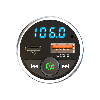 автомобільний FM-трансміттер Aspiring Wave 5 PD 20W LED/Bluetooth/MicroSD/DSP/QC3.0 Metal case