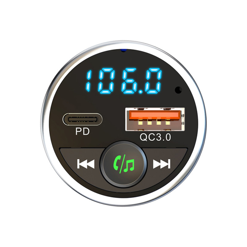 автомобільний FM-трансміттер Aspiring Wave 5 PD 20W LED/Bluetooth/MicroSD/DSP/QC3.0 Metal case