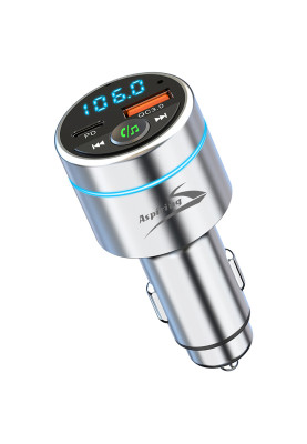автомобільний FM-трансміттер Aspiring Wave 5 PD 20W LED/Bluetooth/MicroSD/DSP/QC3.0 Metal case