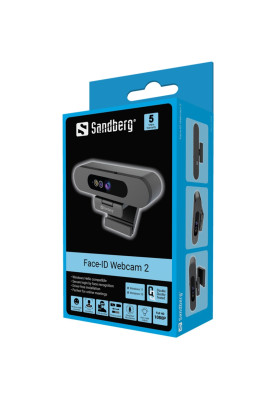 Веб-камера Sandberg Face-ID 2 HD 1080p Windows Hello USB-C/USB2.0