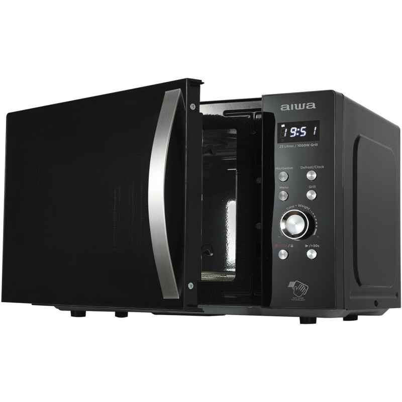 Мікрохвильова піч AIWA NAMICOOK CRYSTAL23 MW-230DG/BK 23л/ 800Вт/ гриль/ Child LOCK//чорна