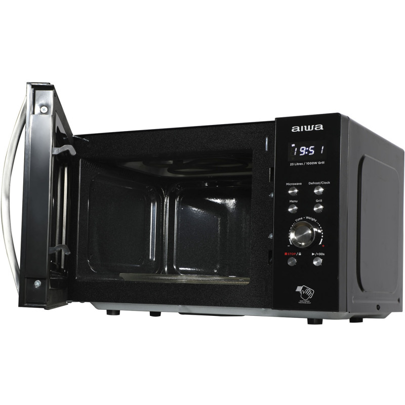 Мікрохвильова піч AIWA NAMICOOK CRYSTAL23 MW-230DG/BK 23л/ 800Вт/ гриль/ Child LOCK//чорна