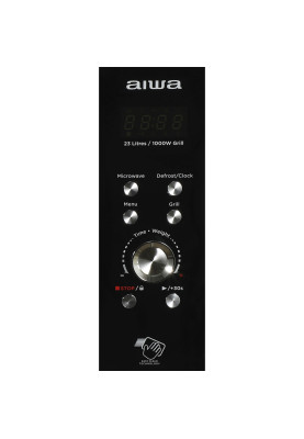 Мікрохвильова піч AIWA NAMICOOK CRYSTAL23 MW-230DG/BK 23л/ 800Вт/ гриль/ Child LOCK//чорна
