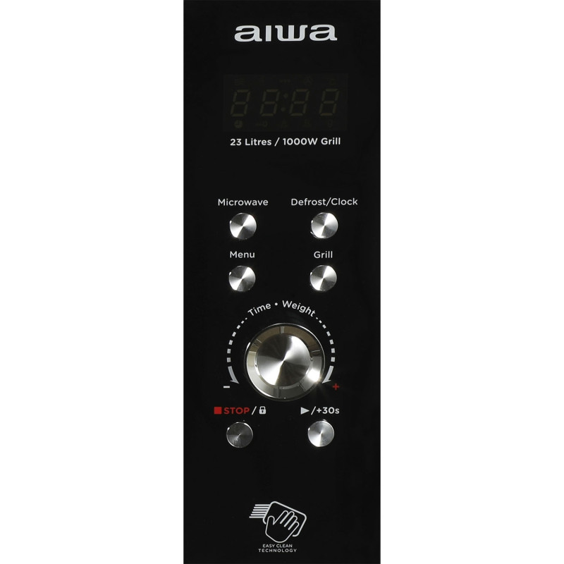 Мікрохвильова піч AIWA NAMICOOK CRYSTAL23 MW-230DG/BK 23л/ 800Вт/ гриль/ Child LOCK//чорна