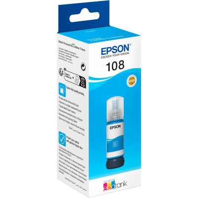 Контейнер з чорнилом Epson 108 EcoTank L8050/L18050 cyan Контейнер з чорнилом Epson 108 EcoTank L8050/L18050 cyan