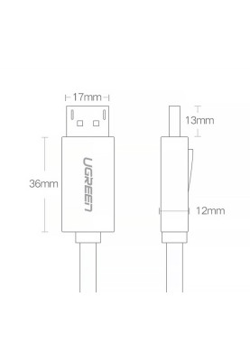 Кабель DisplayPort M - M V1.2 Cable 4K@60Hz; 2K@144Hz 3m DP102 чорний UGREEN