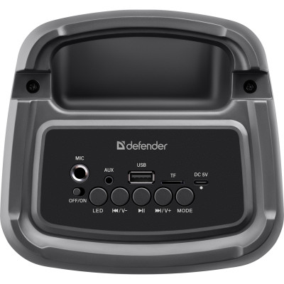 Акустична система 1.0 Defender Boomer 20, 20Вт Light/BT/FM/USB/AUX/MIC, чорна
