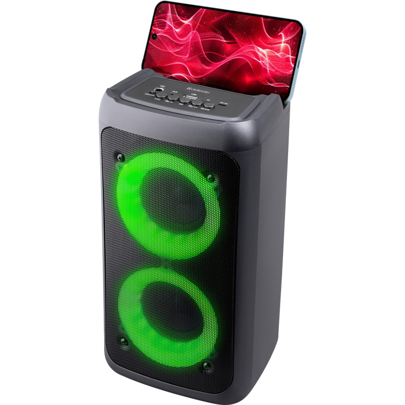 Акустична система 1.0 Defender Boomer 20, 20Вт Light/BT/FM/USB/AUX/MIC, чорна