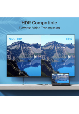 Перехідник USB 3.1 Type-C M - HDMI F, 0,15m 8K 60Hz Choetech чорний