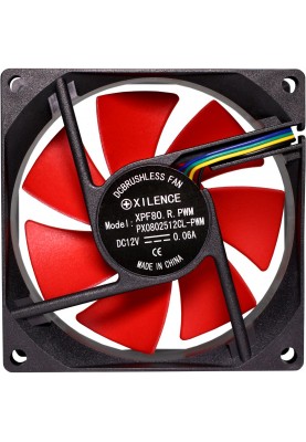 Вентилятор для корпуса  80mm Xilence Performance C XPF80.R.PWM Red/Black, Retail Box