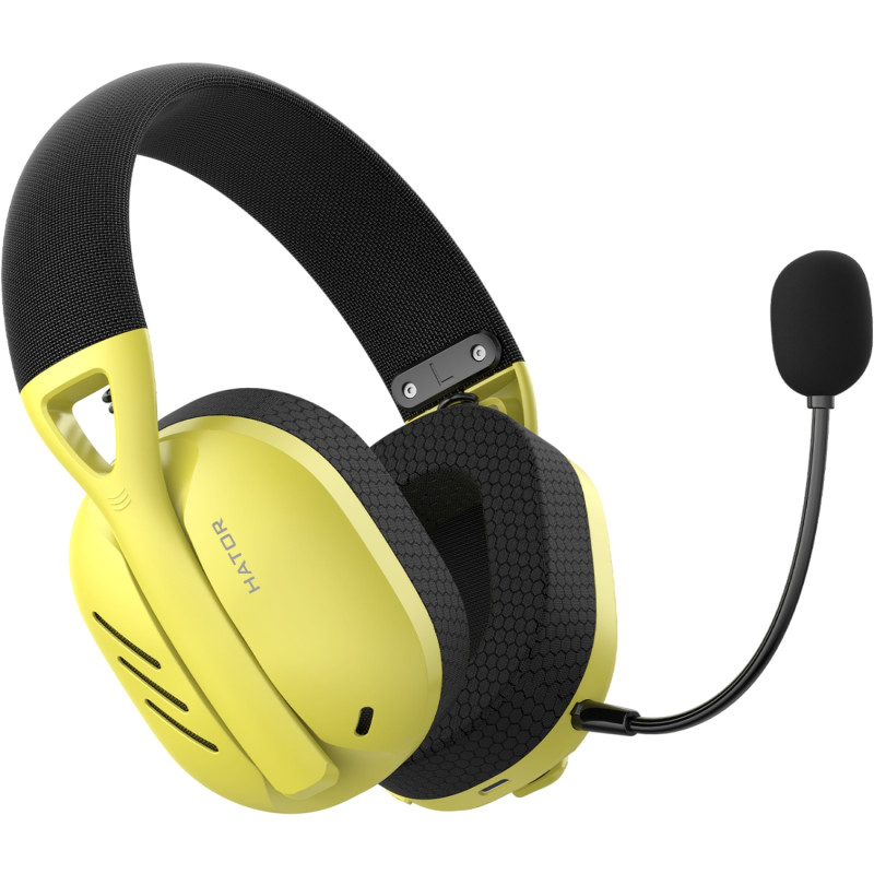 Ігрова гарнітура Hator Hyperpunk 2 Wireless Tri-mode Black/Yellow