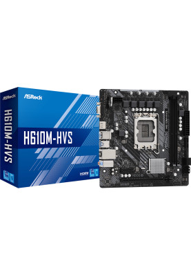 ASRock H610M-HVS/Ref (1700/H610, 2*DDR4, 1xPCIex16, HDMI/VGA, 4xSATAІІІ, GLan, 7.1ch, mATX)