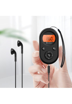 Радіо приймач FM/AM кишеньковий (Rechargeable) з навушниками, Sandberg