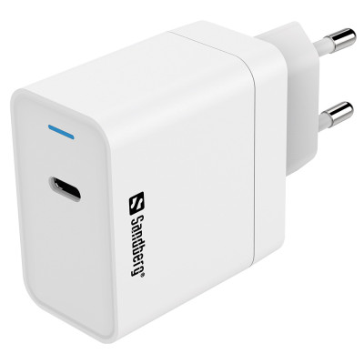 Зарядний пристрій 1xUSB 65W (USB-C) PD QC3.0 білий Sandberg